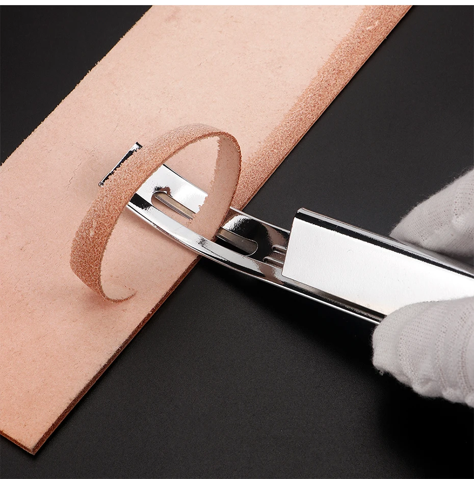 Skiver Leather Thin - 1セットメタルレザーセーフティベベラーDIY切断ツールキット、3個の交換用スキバーブレード付き、薄い革細工用-ブラック/シルバー