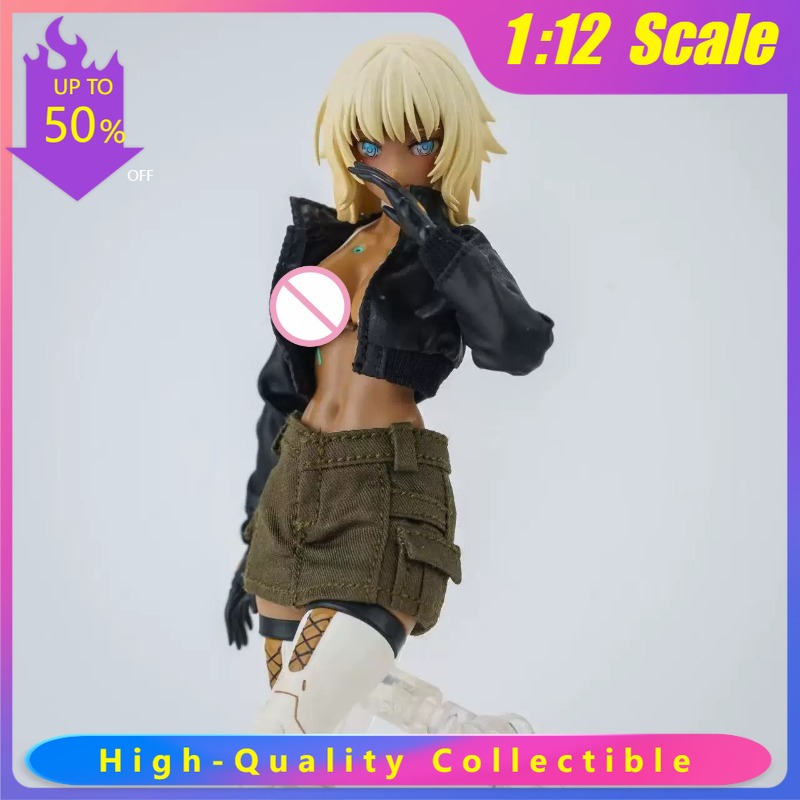 Leatherwork Products - 1/12 スケールアクションフィギュアショート PU レザージャケットワークスカート服モデルフィット 6 インチ
