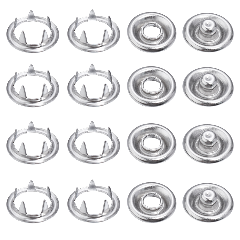 Snap Fastener Setter - Sauvoo-鉄スナップボタン、ファインメタル、プレススタッド、縫製ファスナー、革服、ジュエリー作り、卸売り、9.5mm、11mm、50セット