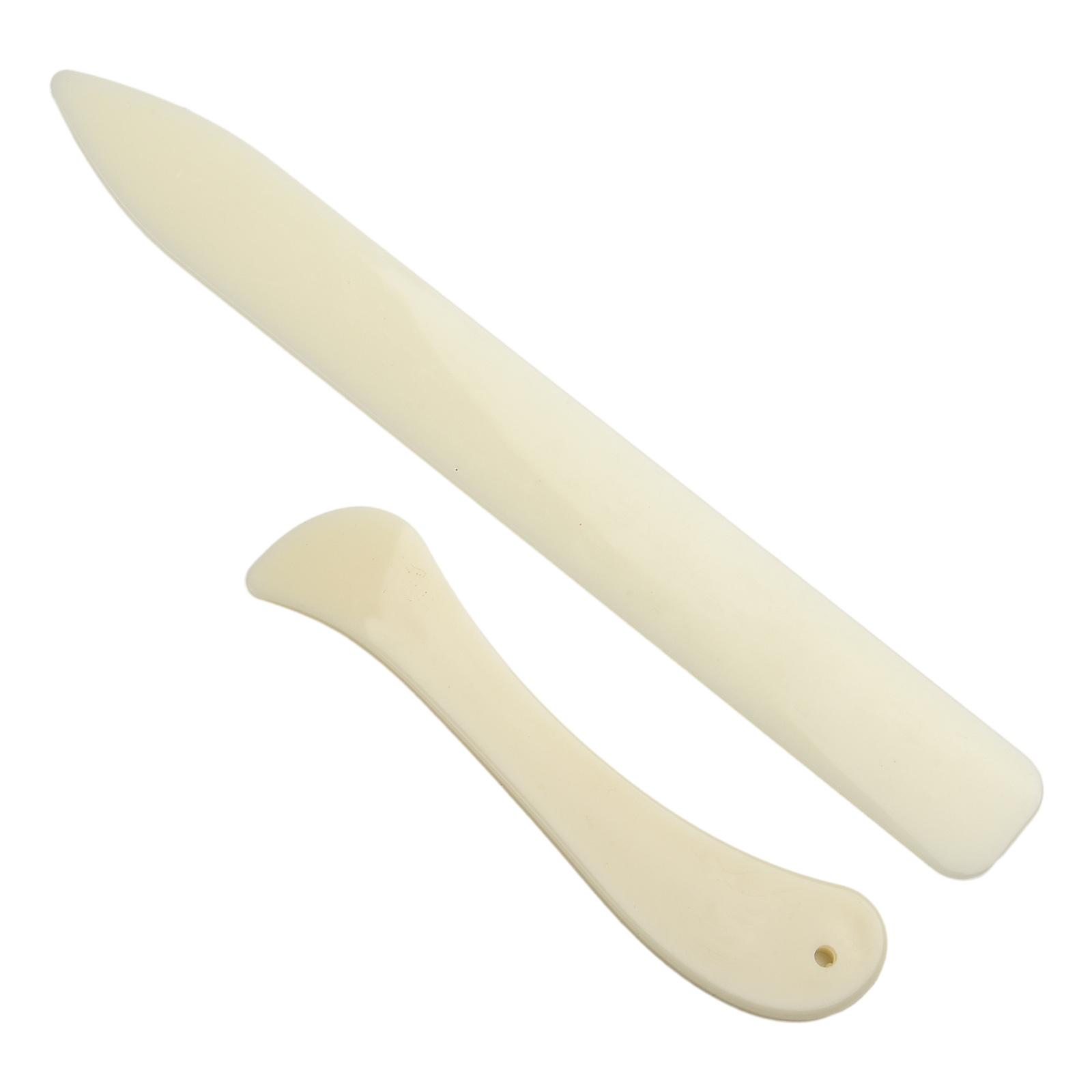 Bone Folder Tool - 2 個骨フォルダークラフトツール Pastic オープンレザー折りたたみ折り目紙鈍エッジハンドツール DIY/折りたたみ段ボールマーキング