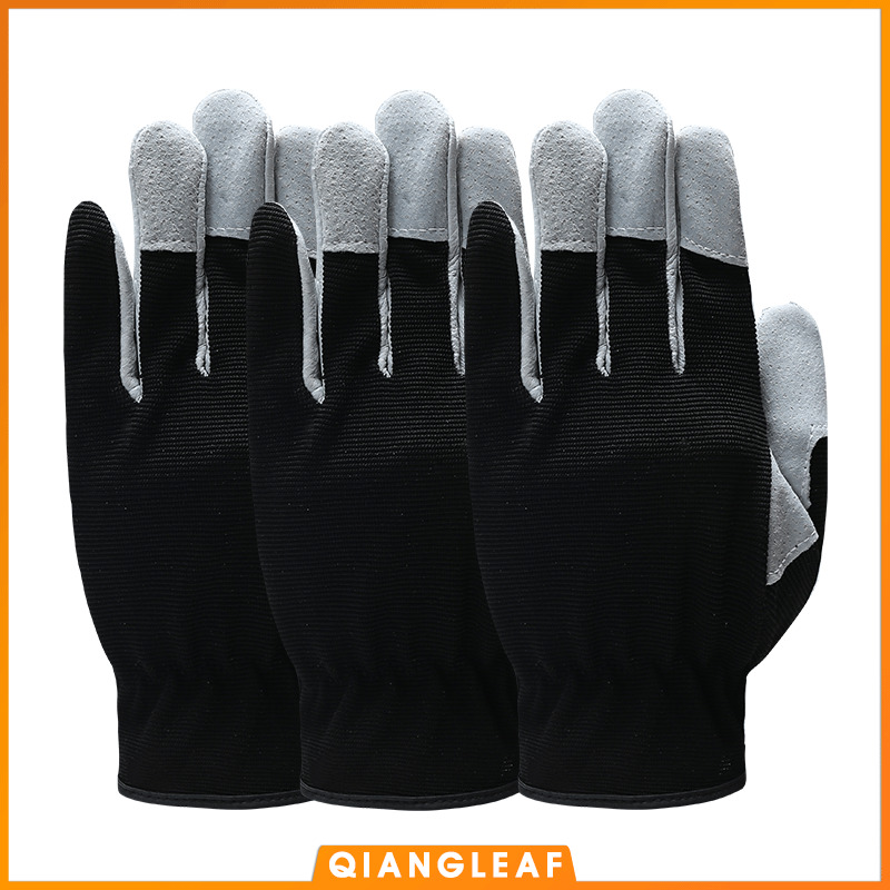 Leatherwork Products - Qiangleaf3pcsホット製品レザーワーキングセーフティグローブコートレザーガーデニンググローブメカニックワークグローブ9530