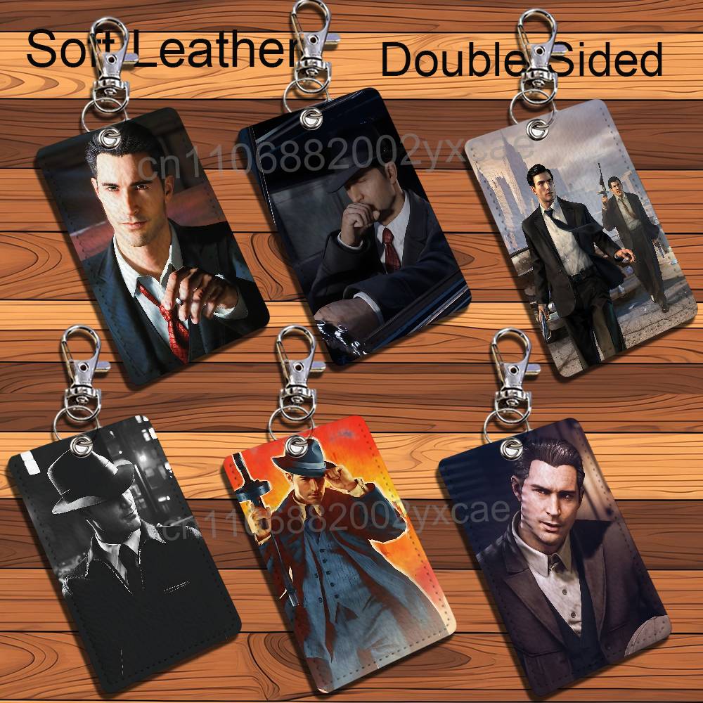 Leatherwork Definition - トミーアンジェロマフィア決定版ホルダー銀行ビジネスワークカードホルダー学生カードケースバスカードキーホルダー