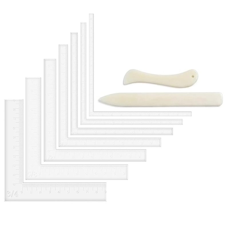 Bone Folder Tool - 【感謝祭】ペーパークラフト用カード作成ガイド、ボーンフォルダーと折り目マーカーを含む調整ツール