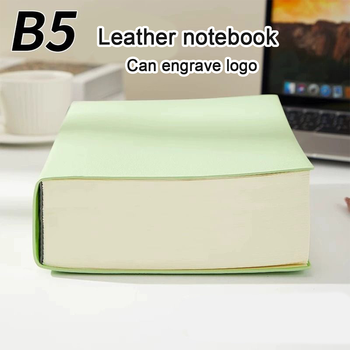 Leatherwork Logo - （ロゴ刻印可能）B5サイズ 極厚レザー製学生ノート、会議記録帳、ビジネスノート、日記帳