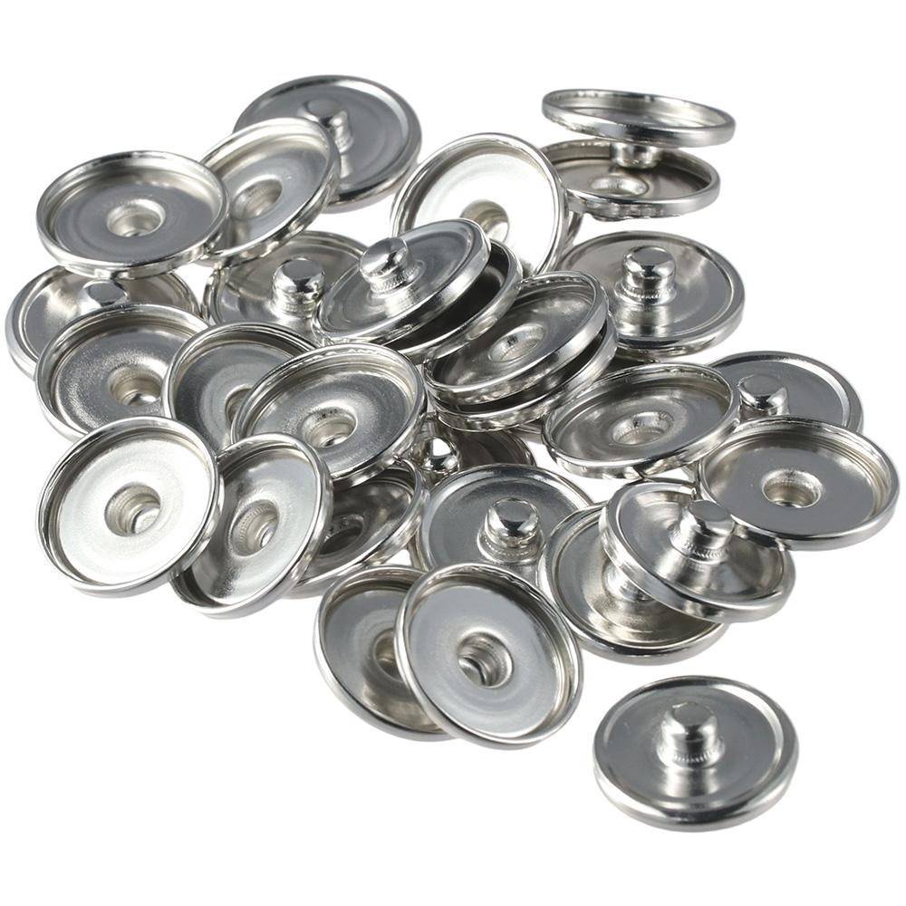 Snap Fastener Setter - カボションセッティングメタルヘムドラウンドスナップシルバースナップボタンベーストレイブランクプレスボタン手作りクラフト愛好家向け