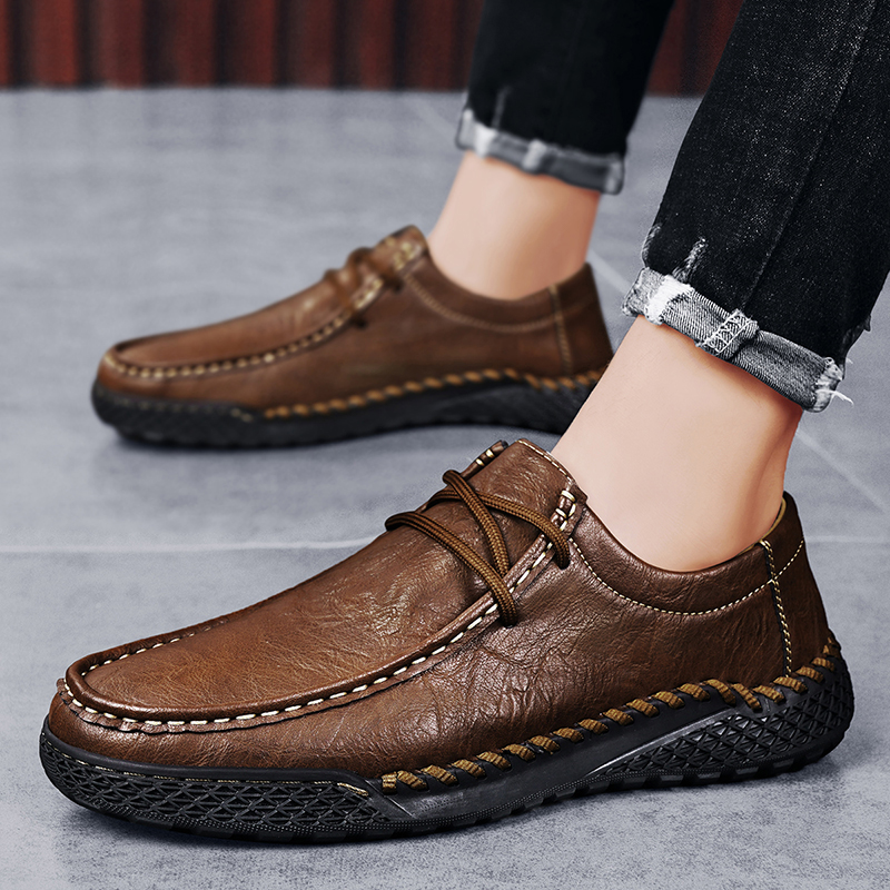 Leatherwork Essentials - 2025年ビジネスドレス必須シューズ、レースアップオックスフォード、オフィスワーク、アップグレードフレックスソール、新シーズンオフィス通勤靴