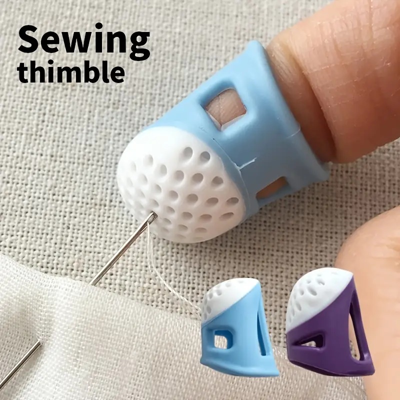 Snap Fastener Setter - 滑り止め縫製指ぬき 2 個パック、快適でしっかりとしたグリップのためのソフトシリコン、刺繍やクラフトに最適。