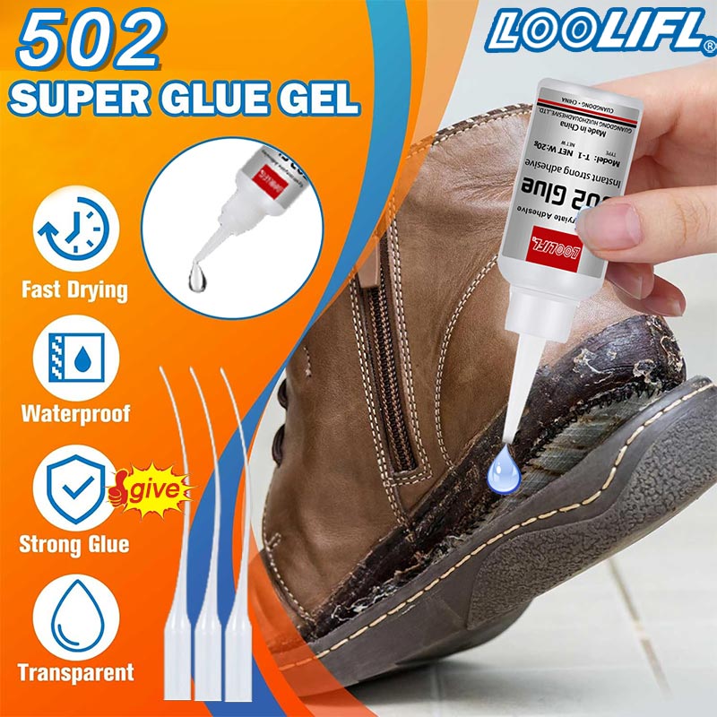 Contact Cement Leather - 1-3pcs、20ml、502極度の接着剤、速乾性のシアノアクリレートの接着剤、革、ゴム、木、金属、ガラス、強い付着力の液体の接着剤用具は、接着剤の管を送るために白くなく、長続きがし、耐久、無料である！