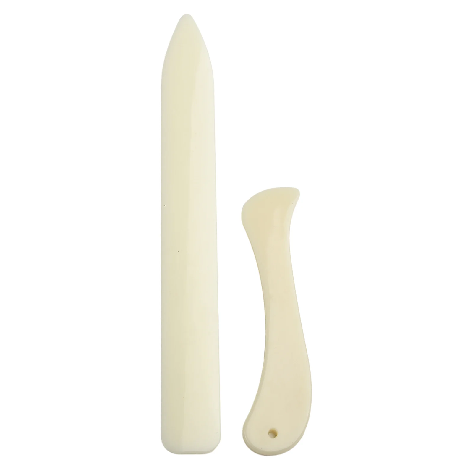 Bone Folder Tool - 2個入り革細工用ツール、骨製フォルダー、革工芸、折り目加工、折り畳み、折り目付け、エッジ加工、紙、プラスチック、手作り、縫製ツールパーツ