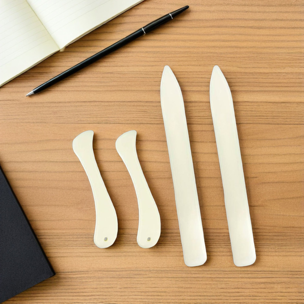 Bone Folder Tool - 8個入り骨型フォルダーバーニッシャーセット ABS製擬骨エッジバンディング折り目付けツール 革工芸、製本、折り紙、ペーパークラフト用