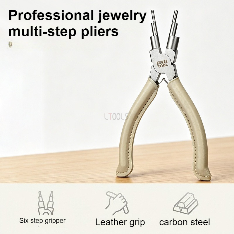 レザーハンドル6段プライヤー多機能ジュエリープライヤーステッ - Leatherwork Products のレビューと価格