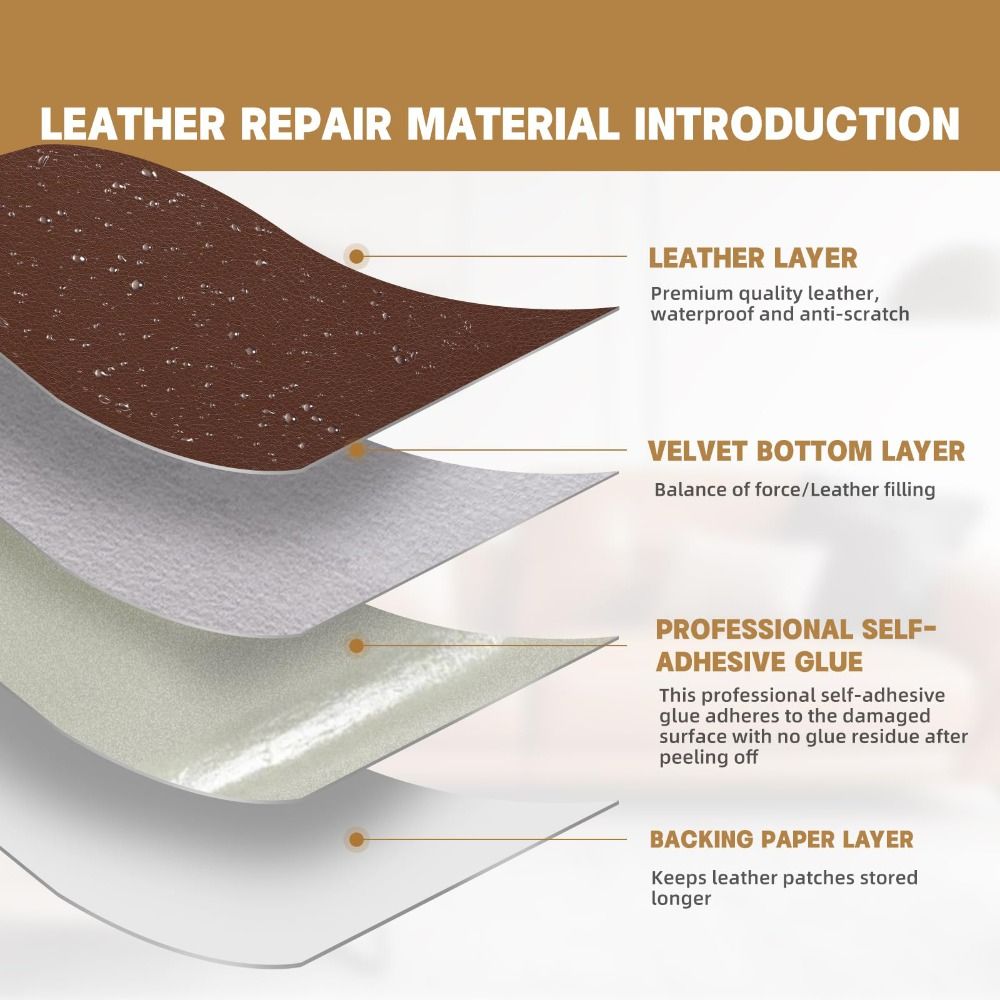 自己粘着レザー補修パッチ マット仕上げ 耐摩耗性 家具補修テ - Contact Cement Leather のレビューと価格