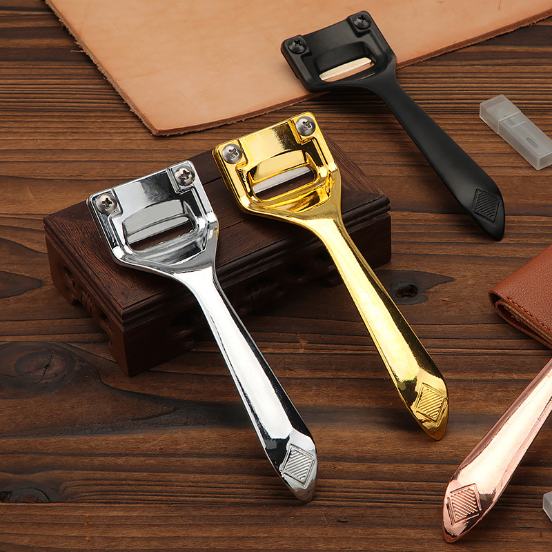 革工芸用ナイフ DIY レザー スーパークラフト エッジスキ - Skiver Leather Thin のレビューと価格