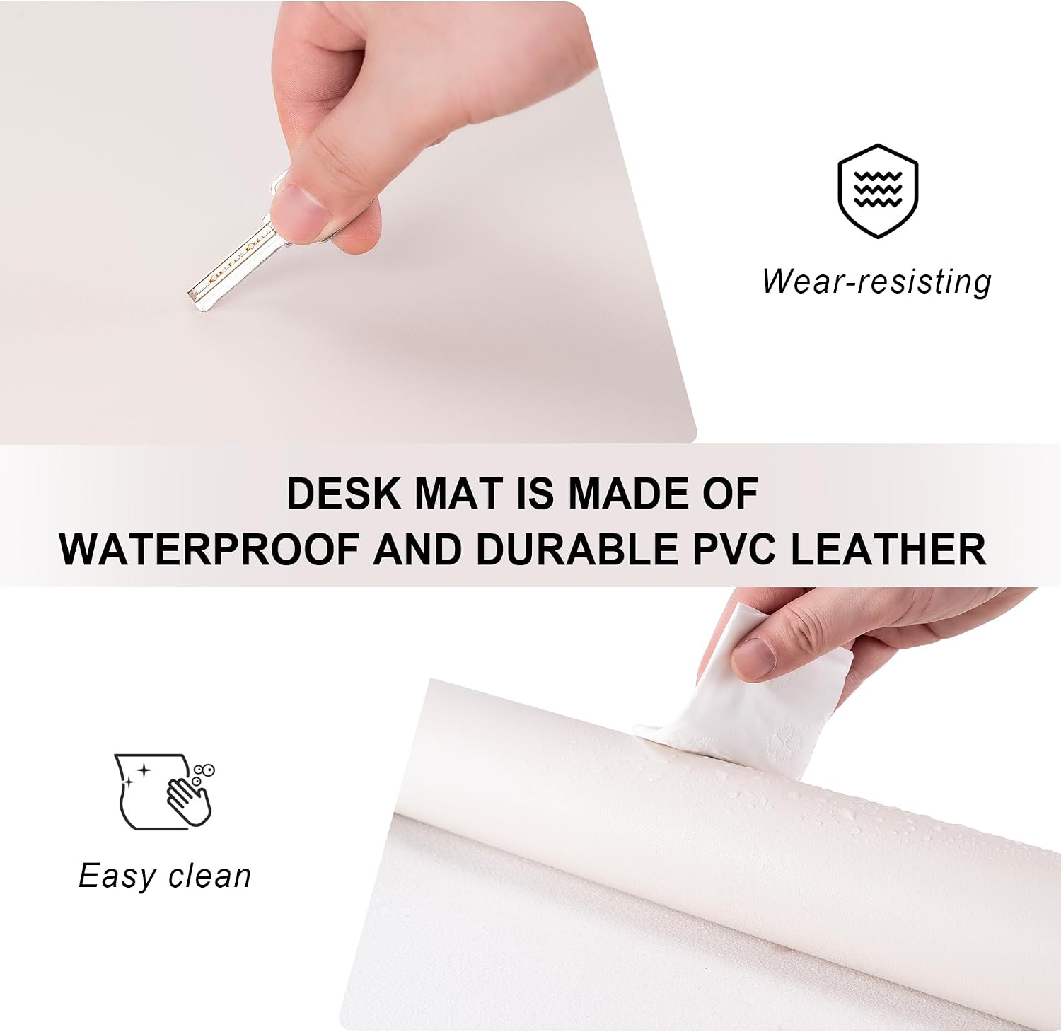 レザーデスクパッドプロテクター、滑り止めPU大型マウスパッド - Leatherwork Products のレビューと価格