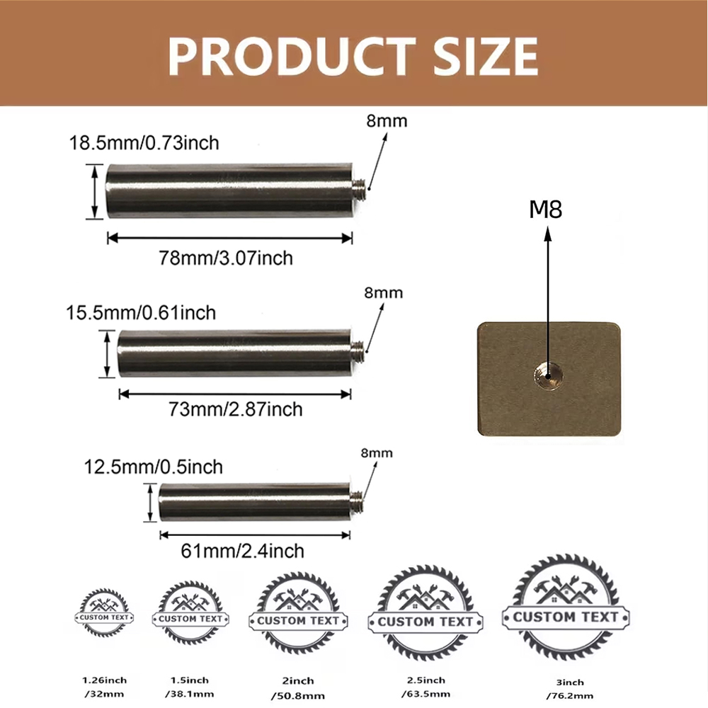 カスタムロゴレザースタンプ、革印鑑、ブランド刻印、彫刻スタン - Leatherwork Logo のレビューと価格