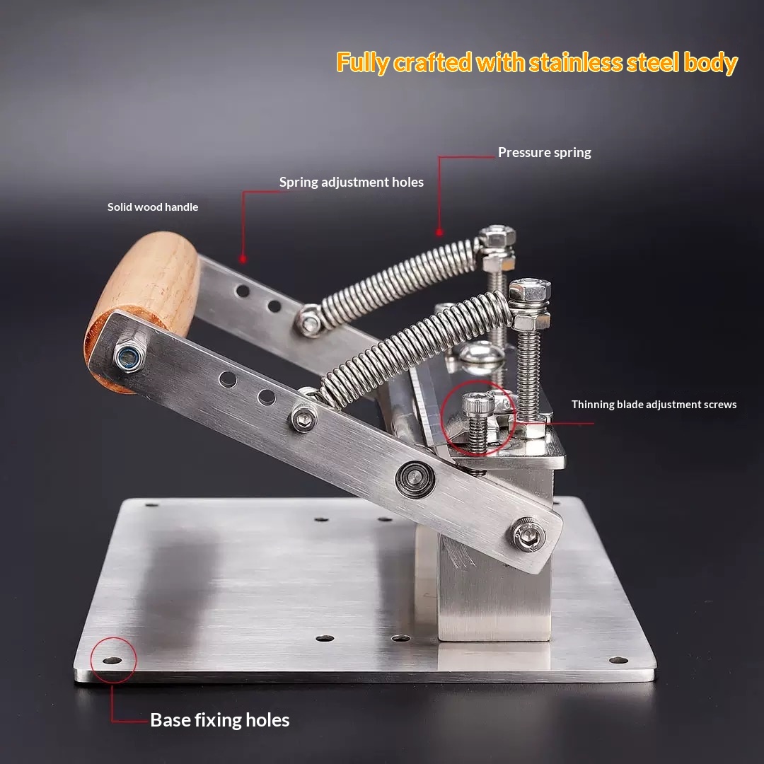 木製ハンドル付き手動革漉き機、スカイバーブレードキット、作業 - Skiver Leather Thin のレビューと価格