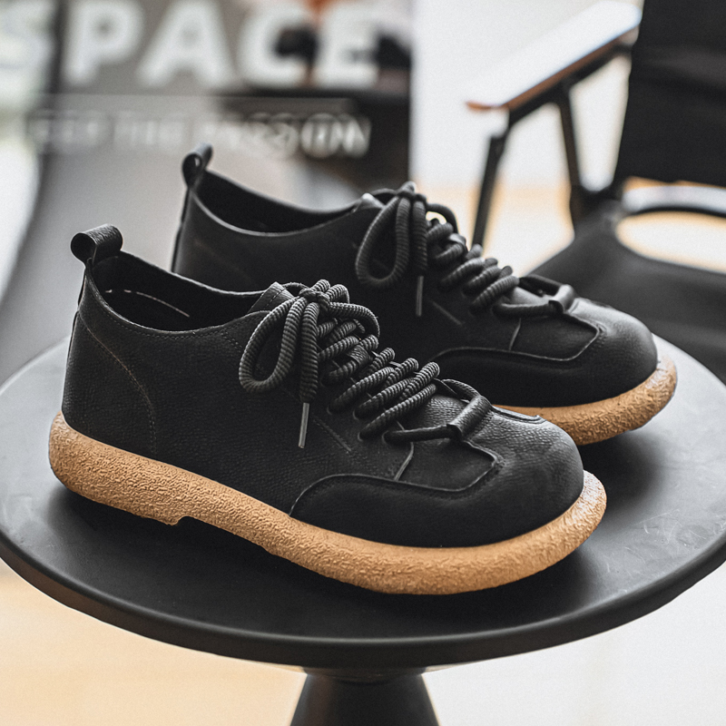 男性カジュアルシューズビッグヘッドクラシックフラットシューズ - Leatherwork Designs のレビューと価格