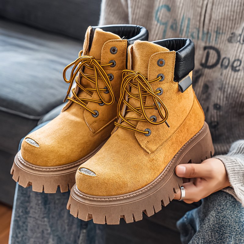 クラシックハイトップブーツアウトドアレザーメンズカジュアルア - Leatherwork Designs のレビューと価格