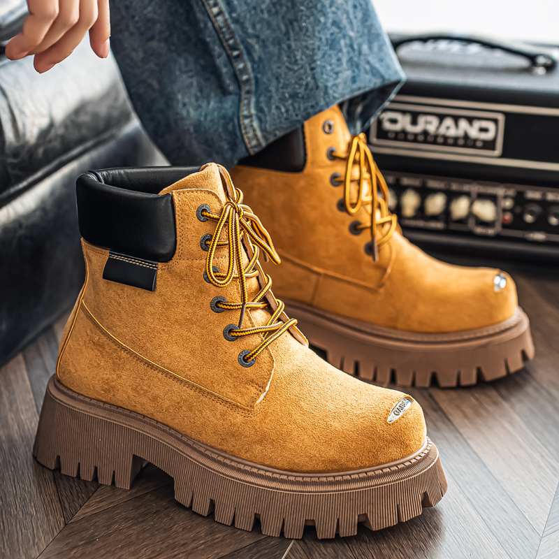 クラシックハイトップブーツアウトドアレザーメンズカジュアルア - Leatherwork Designs のレビューと価格