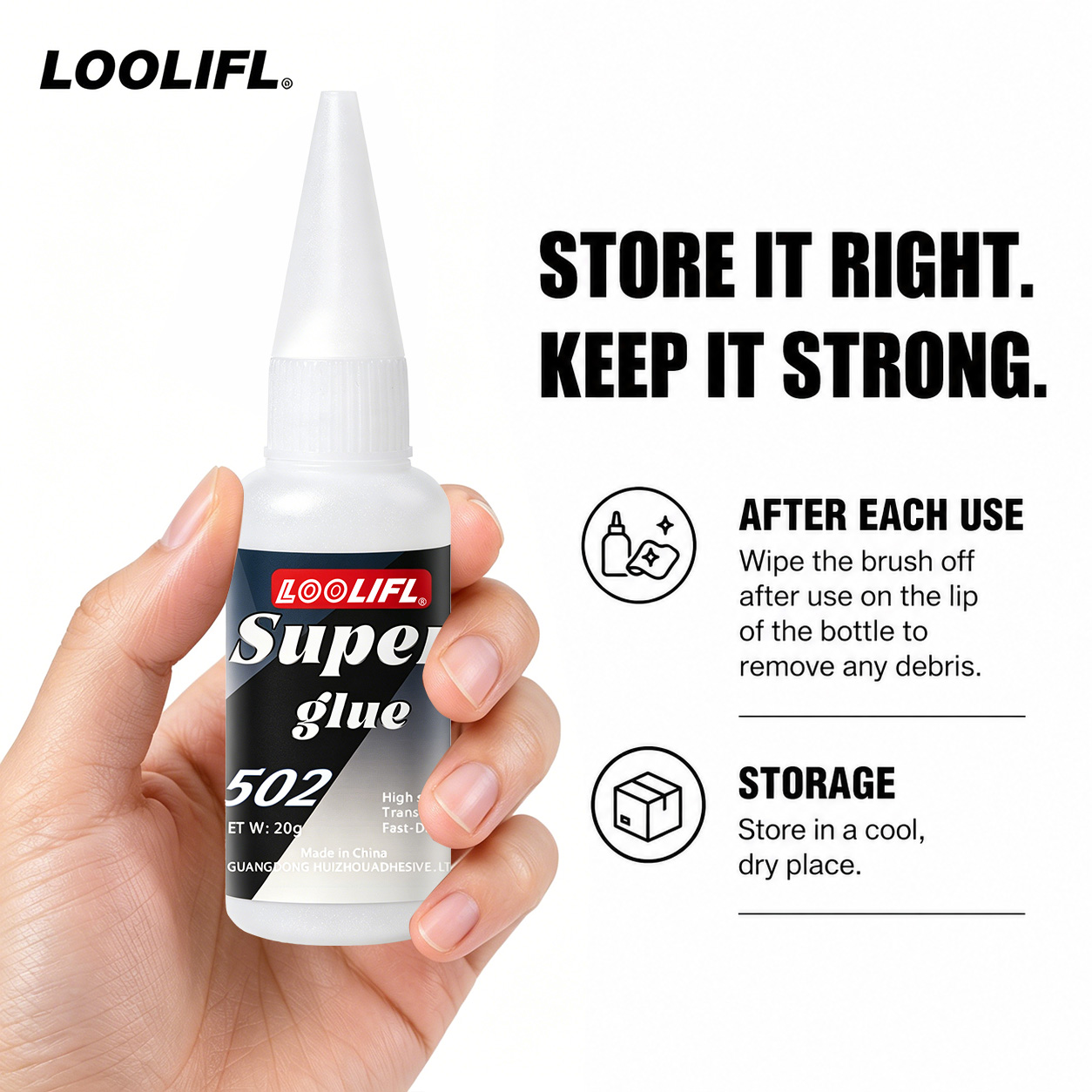 Loolifl-502-20Ml インスタント透明シアノアク - Contact Cement Leather のレビューと価格