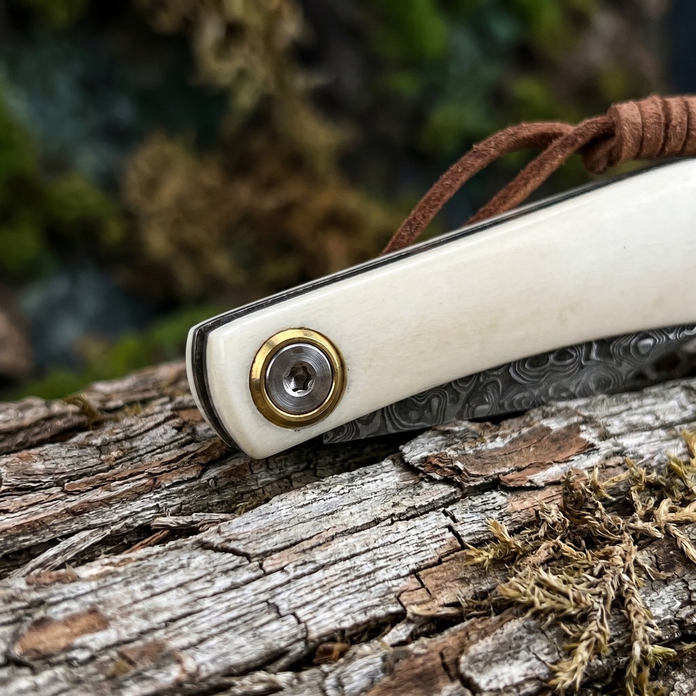 アウトドア折りたたみナイフ牛骨ハンドル小型ポケットナイフ日常 - Bone Folder Tool のレビューと価格