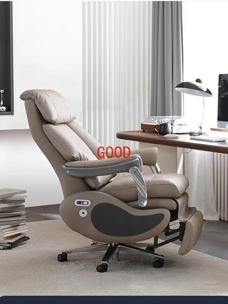 高級レザーオフィスチェア電動マッサージベッドルームラウンジゲ - Leatherwork Products のレビューと価格