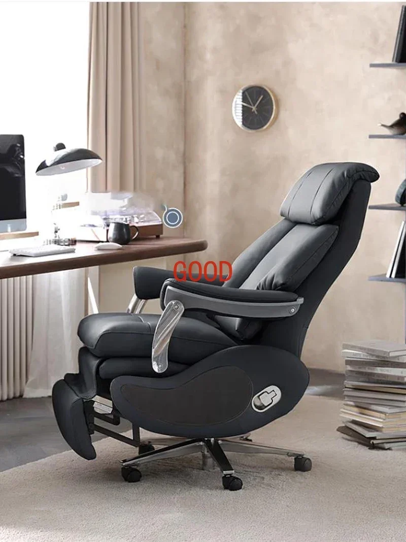高級レザーオフィスチェア電動マッサージベッドルームラウンジゲ - Leatherwork Products のレビューと価格