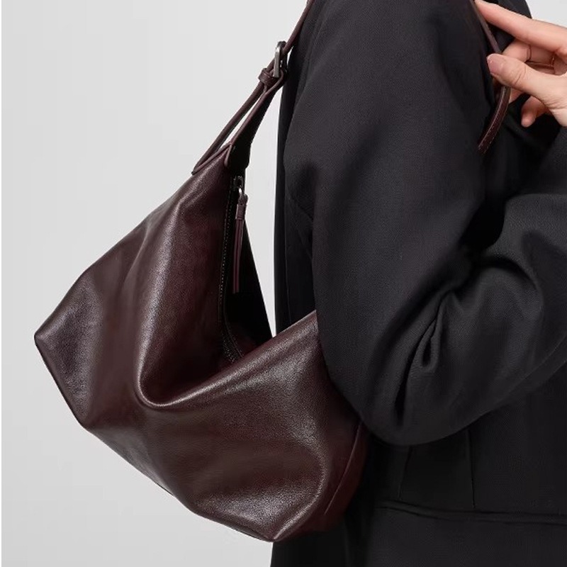 本革製女性用アンダーアームバッグ 通勤用ショルダーバッグ ト - Leatherwork Logo のレビューと価格