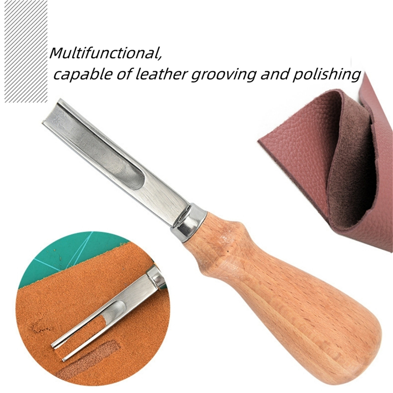 木製グリップハンドカッティングツール、複数のサイズ展開、手作 - Leatherwork Products のレビューと価格