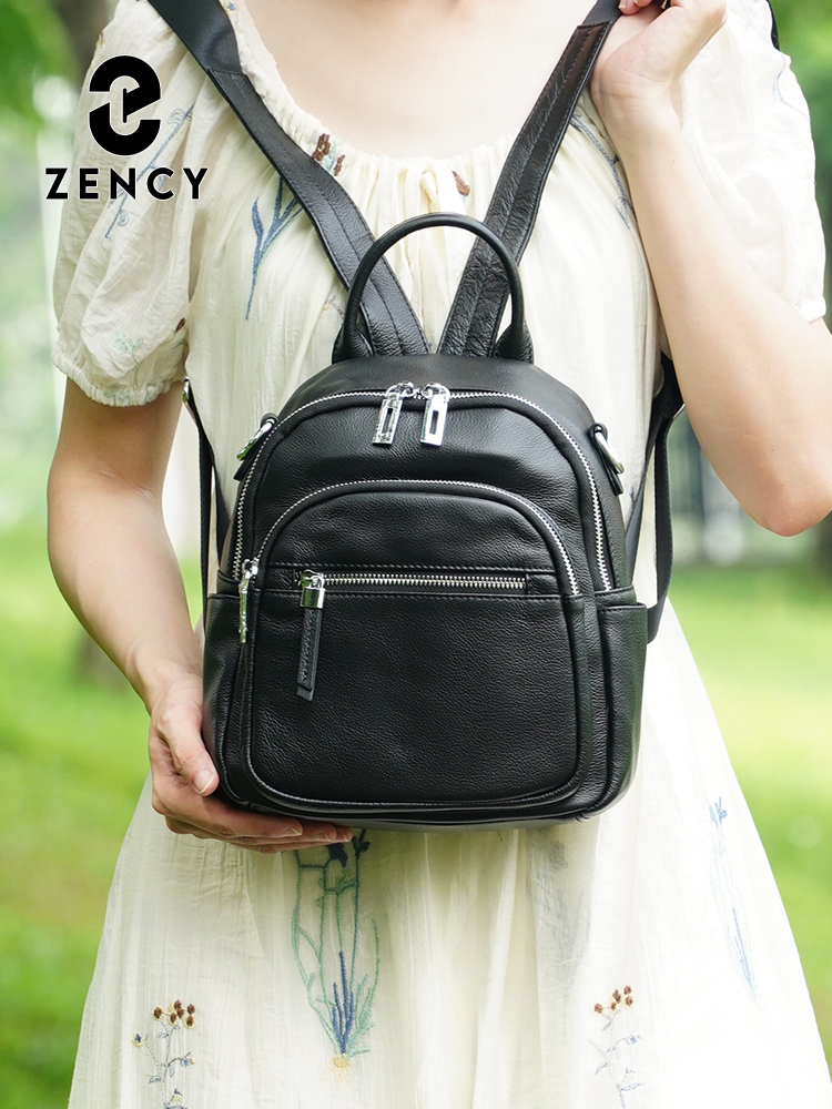 Zency 本革小型バックパックナップザックマルチポケットデ - Leatherwork Designs のレビューと価格