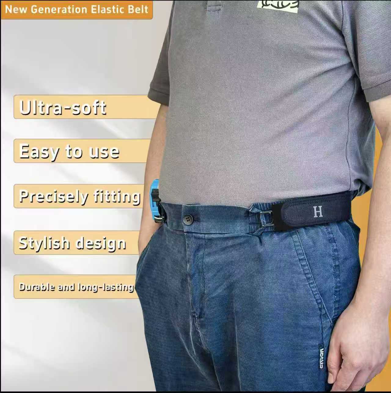 バックルレス弾性メタルフックベルト - ユニセックス目に見え - Leatherwork Essentials のレビューと価格
