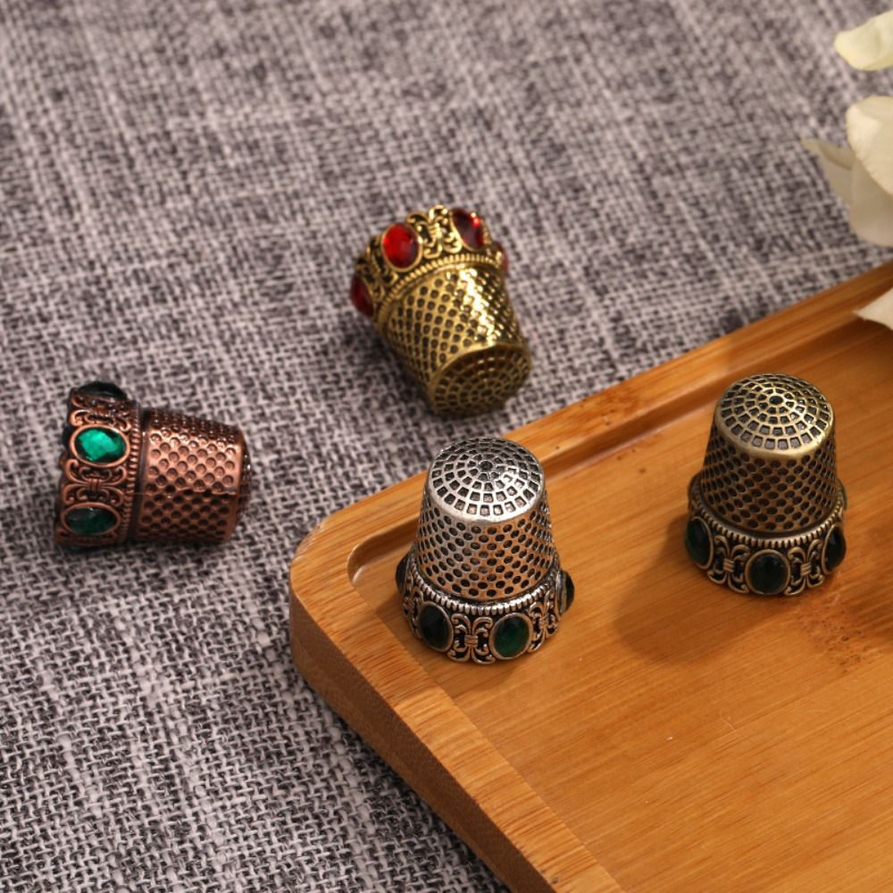 プレミアム銅製ヴィンテージ裁縫指ぬき、ダイヤモンドがちりばめ - Snap Fastener Setter のレビューと価格