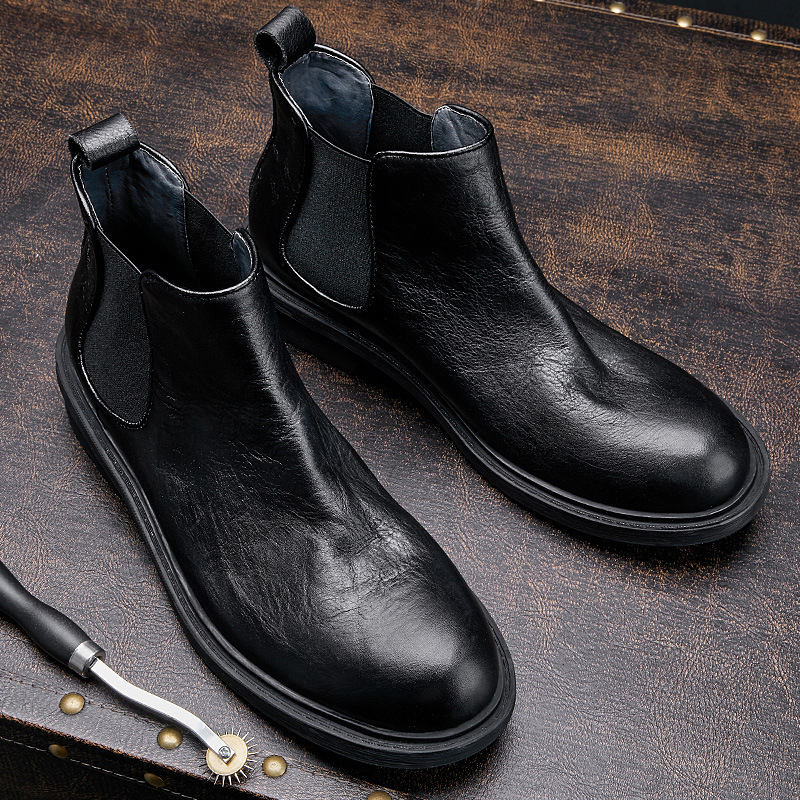 メンズ秋用バイクブーツ |   本革ヴィンテージコンフォート - Leatherwork Designs のレビューと価格