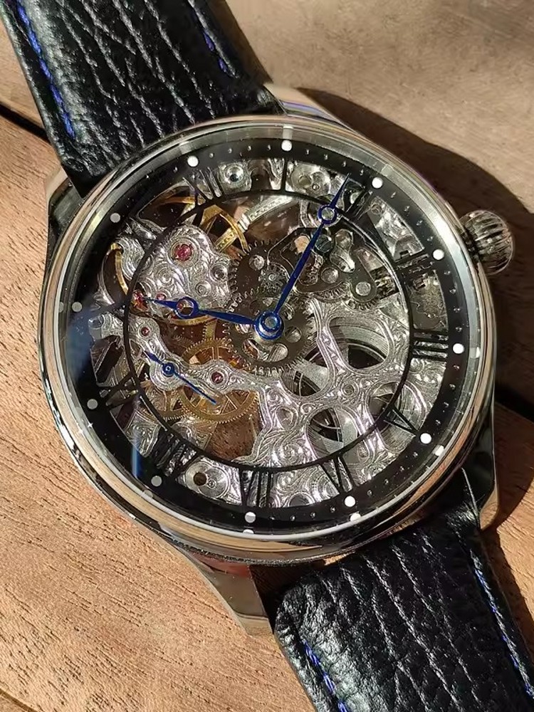 ファッションメンズ機械式手巻き中空時計ピンバックル本革機械式 - Leatherwork Ideas のレビューと価格
