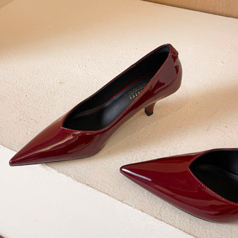 女性の快適な 5 センチメートルハイヒール浅いポインテッドト - Leatherwork Designs のレビューと価格