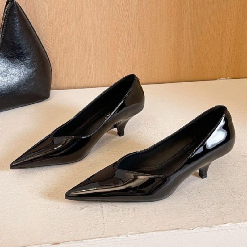 女性の快適な 5 センチメートルハイヒール浅いポインテッドト - Leatherwork Designs のレビューと価格